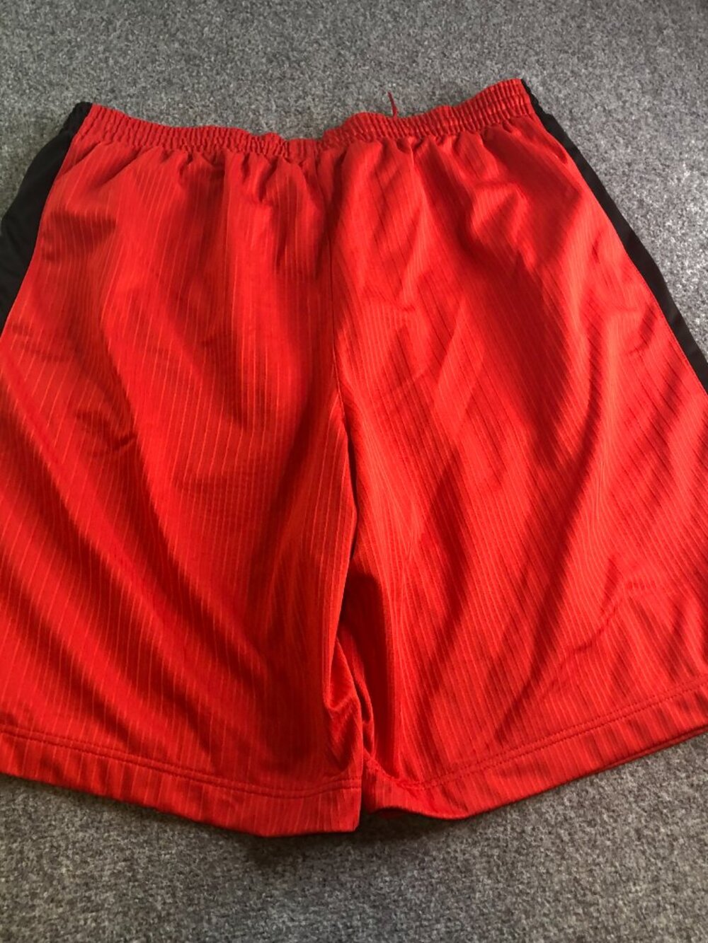 Vintage Nike Shorts Mens XXL Red Black Pockets Dazzle Shiny Basketball Baggy Y2K - Picture 9 of 10